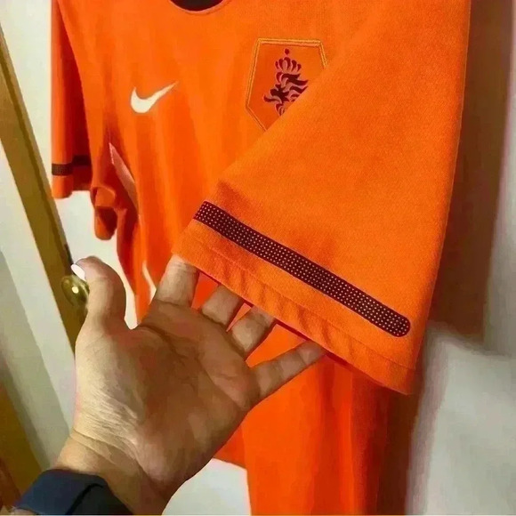 Netherlands Authentic Soccer Club Jersey Nike Drifit Men Small Orange Sports - Picture 5 of 9